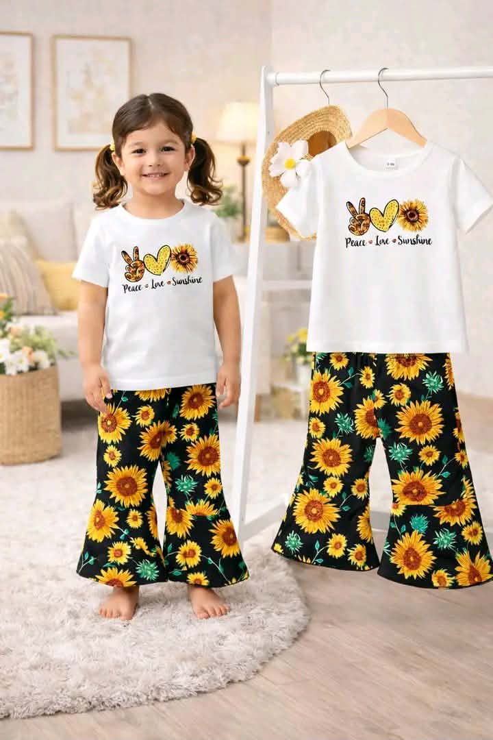 ৩ - ১২ বছর মেয়ে বাচ্চাদের টি-শার্ট সেট - Image 5