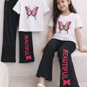 ৩ - ১২ বছর মেয়ে বাচ্চাদের স্টাইলিশ টি-শার্ট সেট