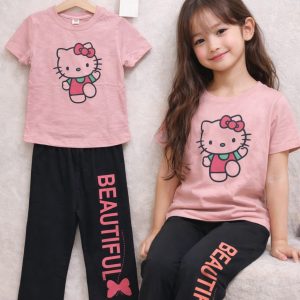 ৩ - ১২ বছর মেয়ে বাচ্চাদের জন্য টি - শার্ট সেট