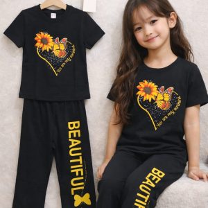 ৩ - ১২ বছর মেয়ে বাচ্চাদের স্টাইলিশ টি-শার্ট সেট