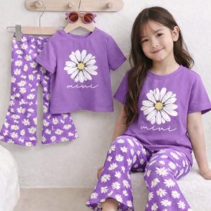 ৩ - ১২ বছর মেয়ে বাচ্চাদের স্টাইলিশ টি-শার্ট সেট