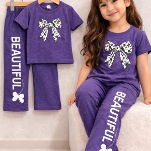 ৩ - ১২ বছর মেয়ে বাচ্চাদের টি-শার্ট সেট