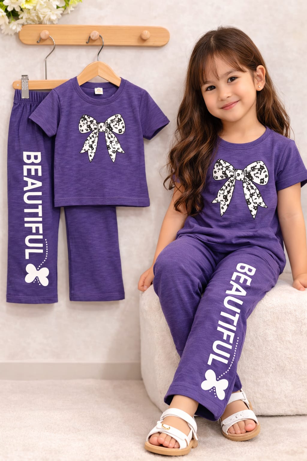 ৩ - ১২ বছর মেয়ে বাচ্চাদের টি-শার্ট সেট